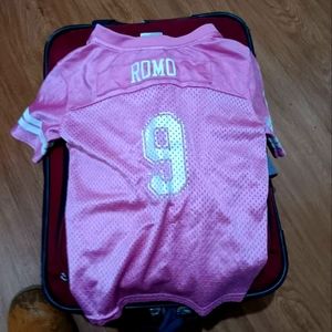 Girls pink cowboys Romo jersey